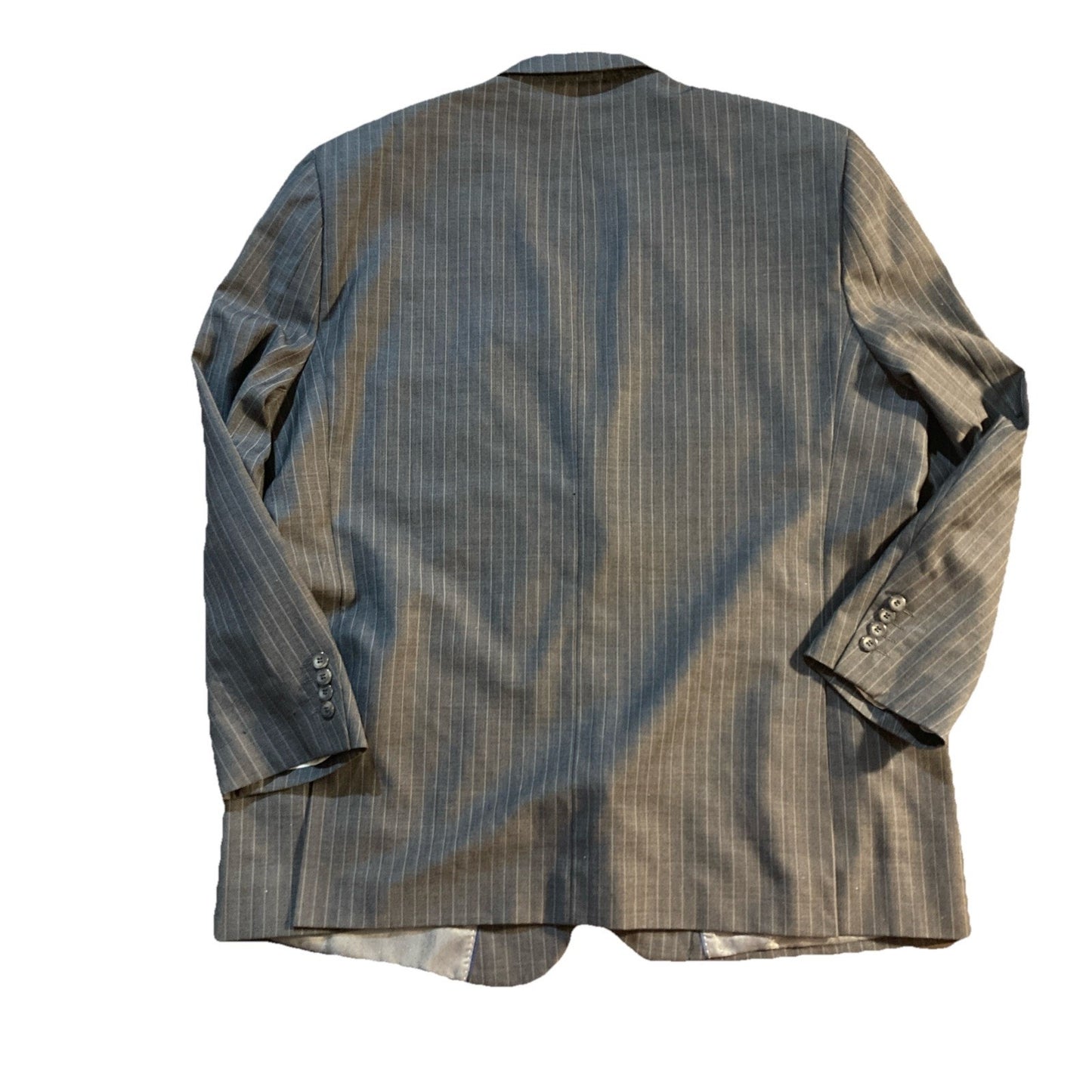 Quiet Luxury Andre Lanzino Blazer Jacket Mens Gray Striped 100% Wool R50 W45
