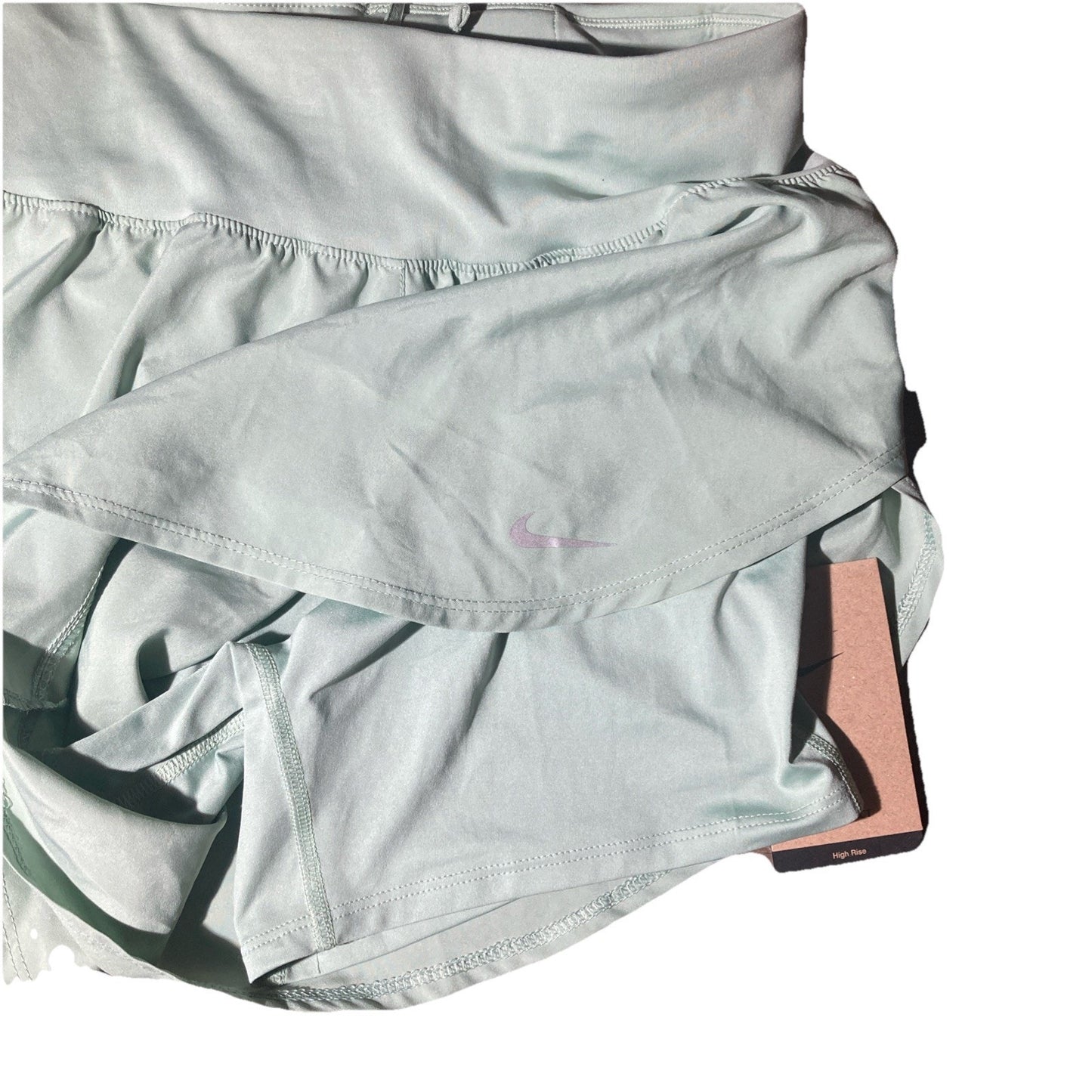 NWT Women’s Nike DriFit Tennis Shorts Size Medium High Waisted Hidden Drawstring
