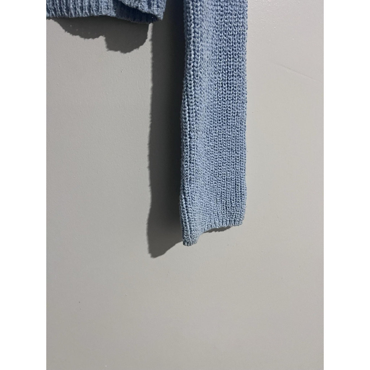Altar'd State Sweater Womens 2XS Blue Open-Knit Lightweight Boat Neck Pullover