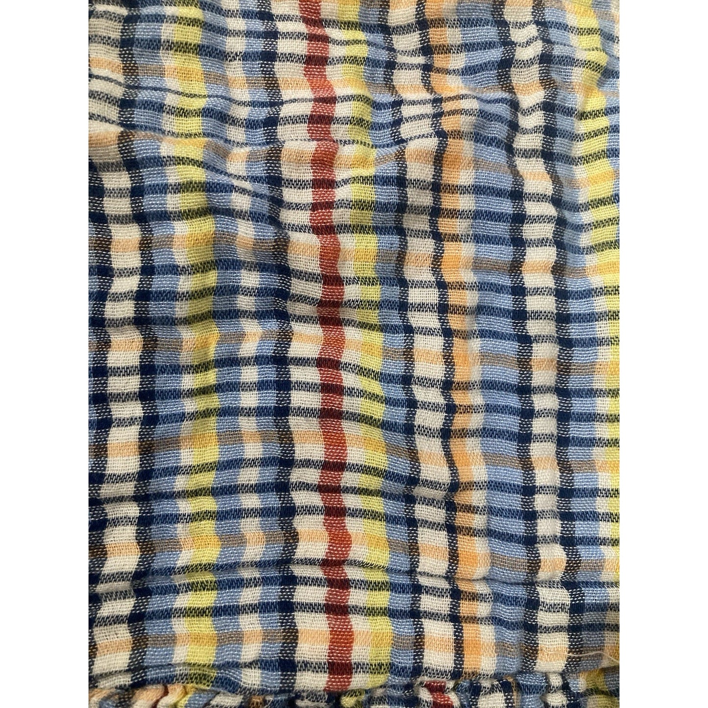 Old Navy Cami Tank Top Womens Medium Multicolor Gingham Babydoll Adjustable