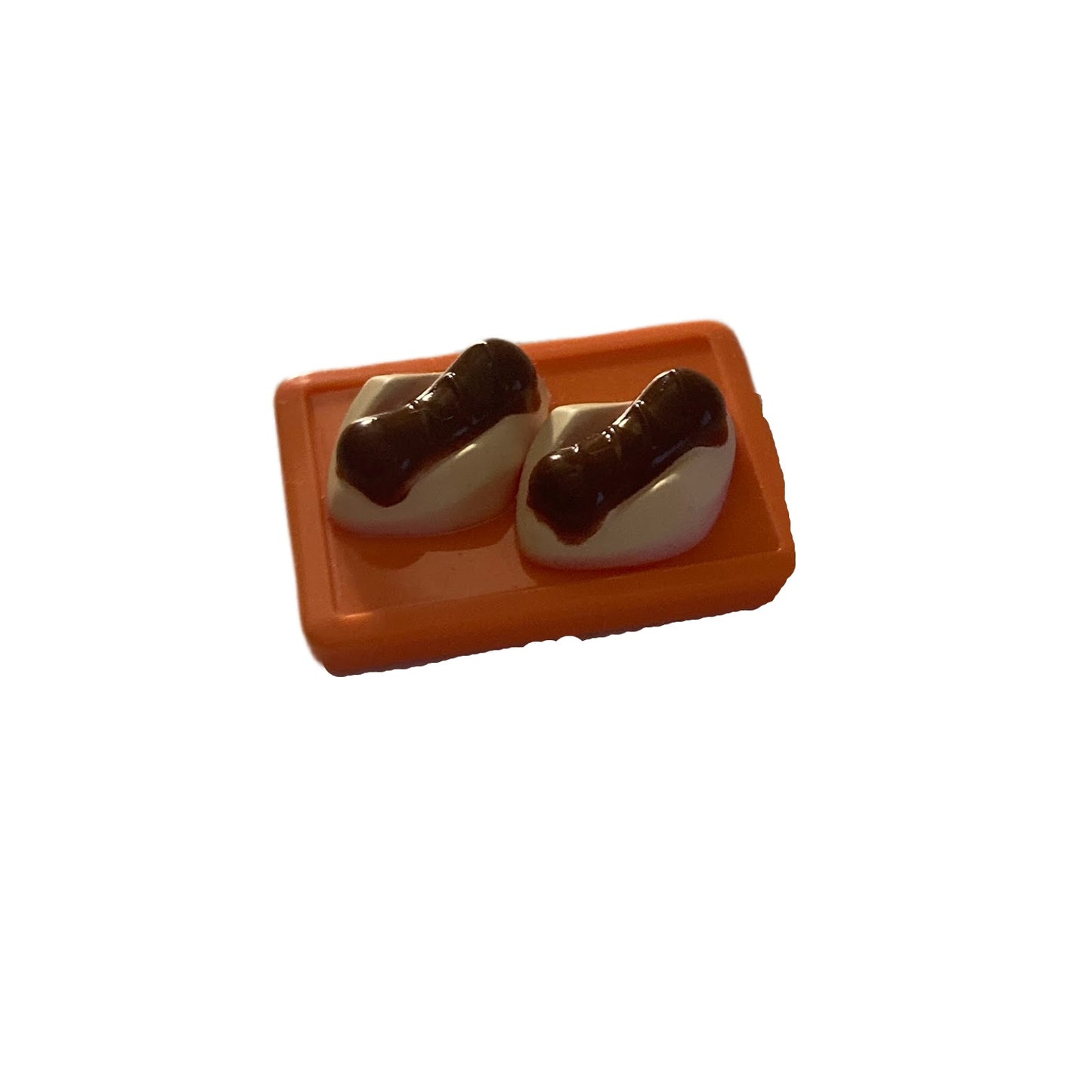 RARE Bluey Food Snag Tray Sausages in Bread Hot Dogs Figure Playset Hammerbarn