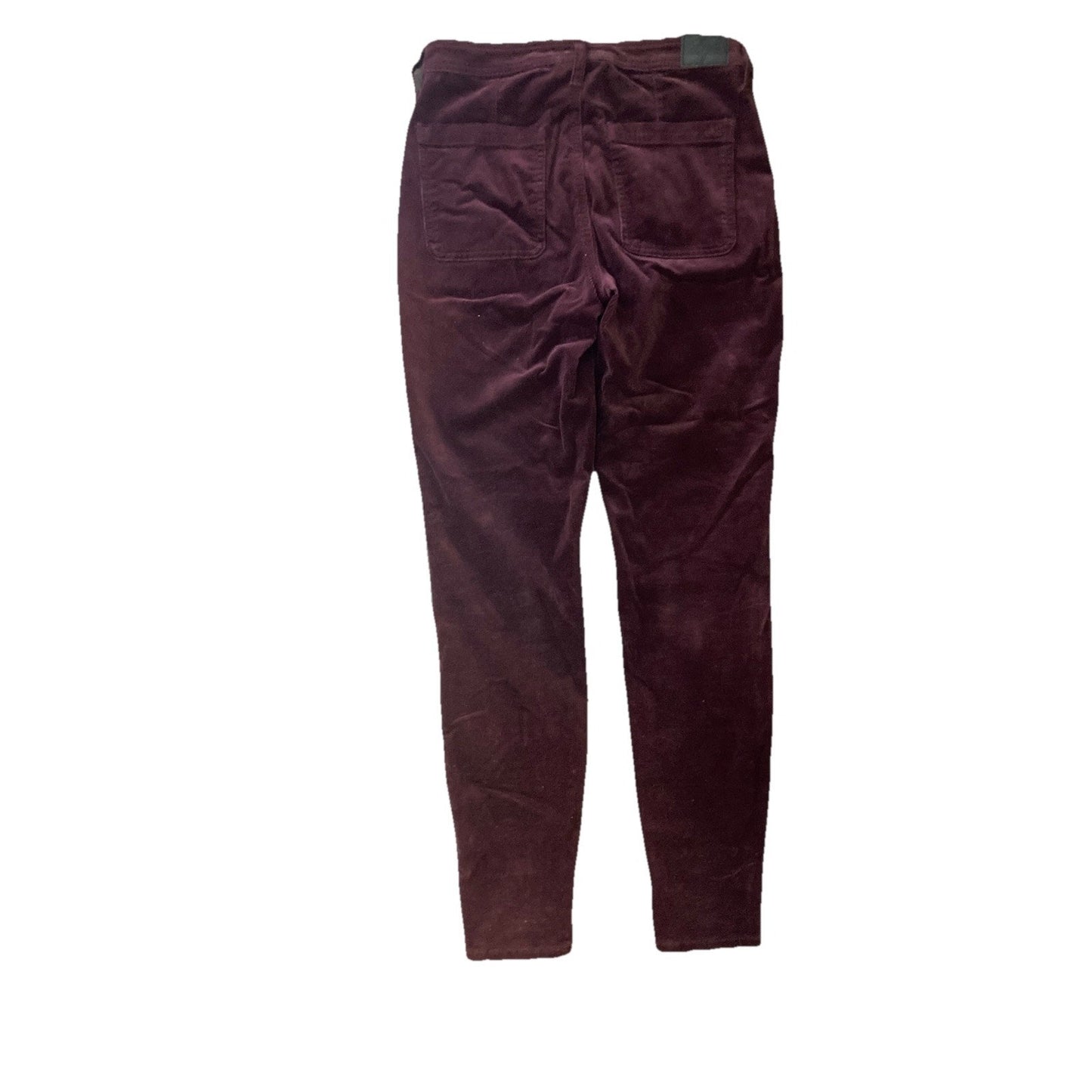 American Eagle Womens Y2K Burgundy Corduroy Jegging Pants Super Stretch Size 6