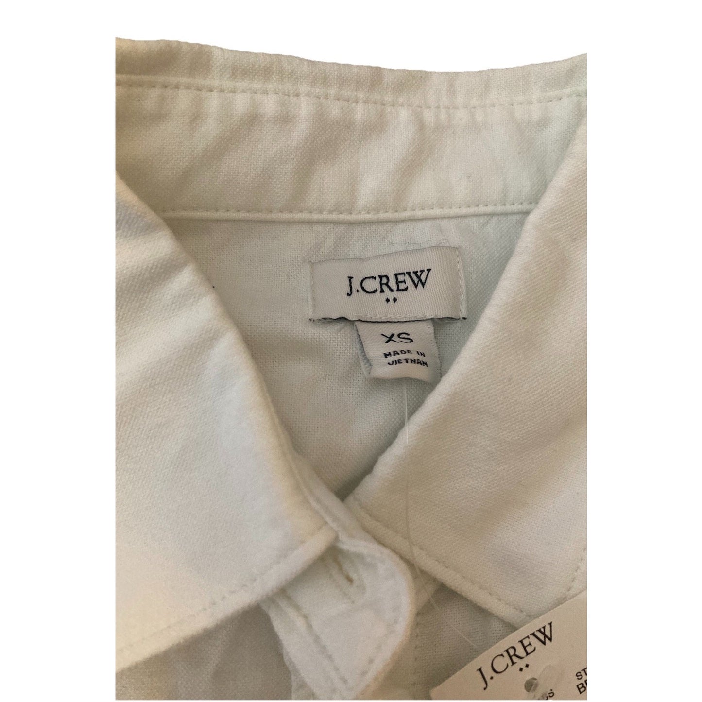 NWT J Crew Womens Shirt Size XS Button-Down White 100% Cotton Long Sleeve Solid