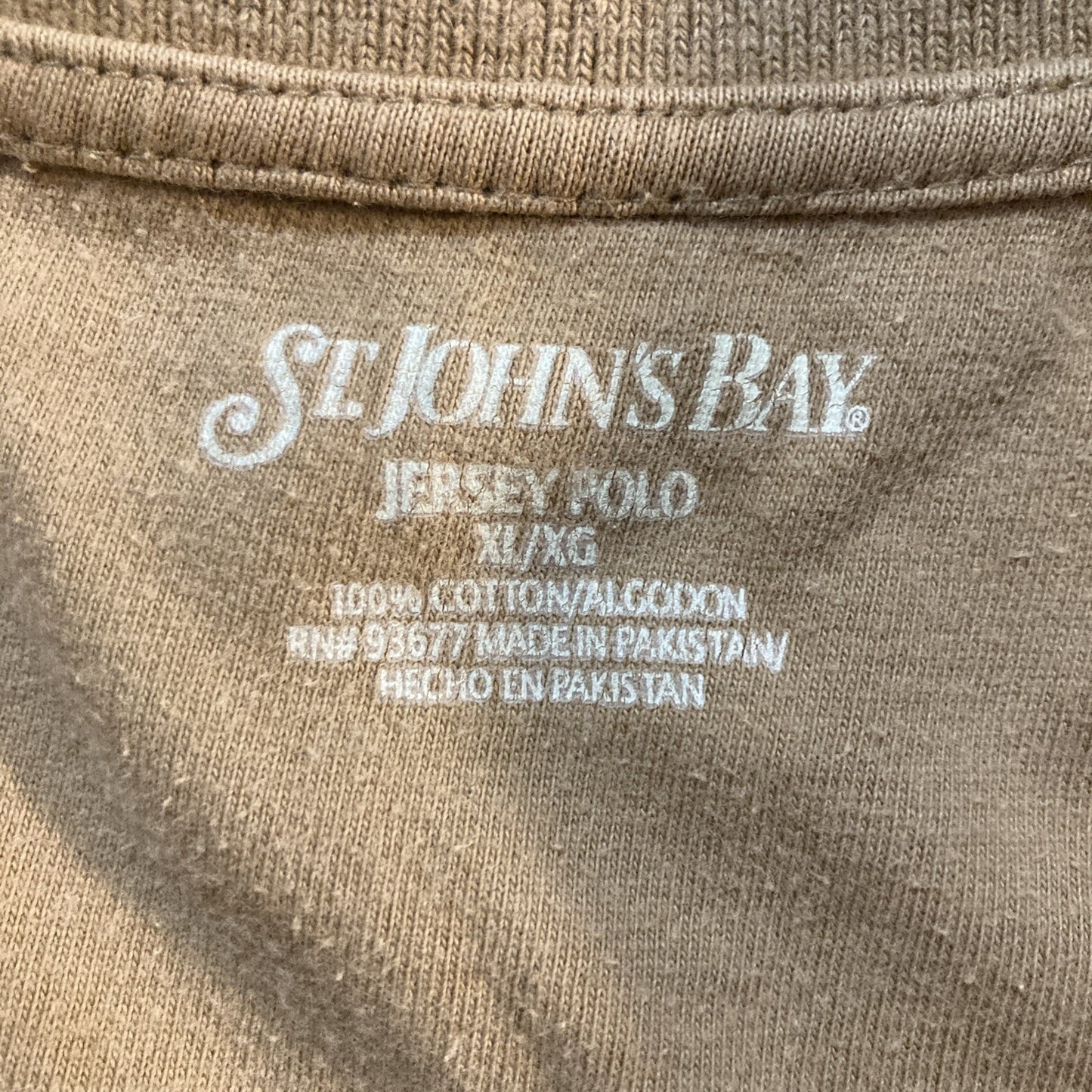 Men’s St. John’s Bay Striped Y2K Polo Collared Shirt Jersey XL 100% Cotton