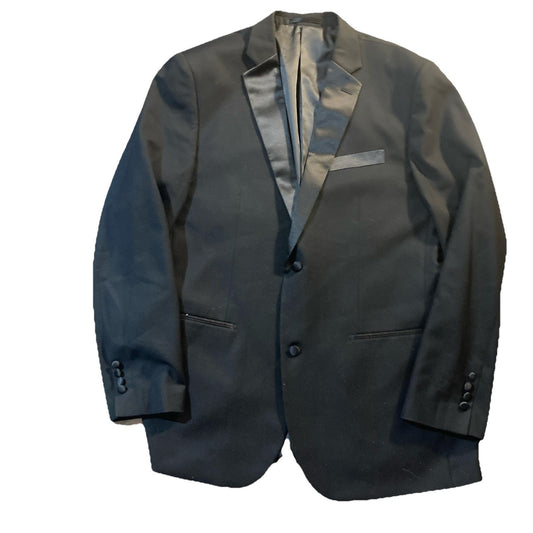 Dark Romantic BELLIO Tuxedo Jacket Mens 42L Black Satin Classic Formal Blazer