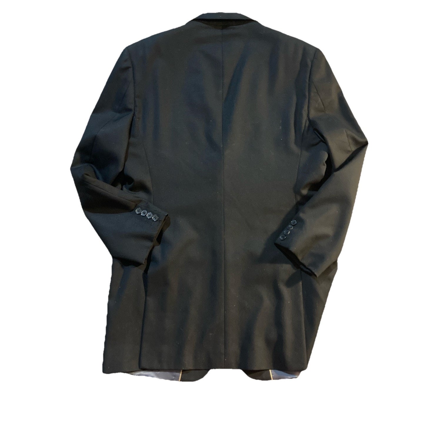 Dark Romantic Black Boss Blazer MASSIMO GENNI 40L 100% Wool Men's Lined Jacket