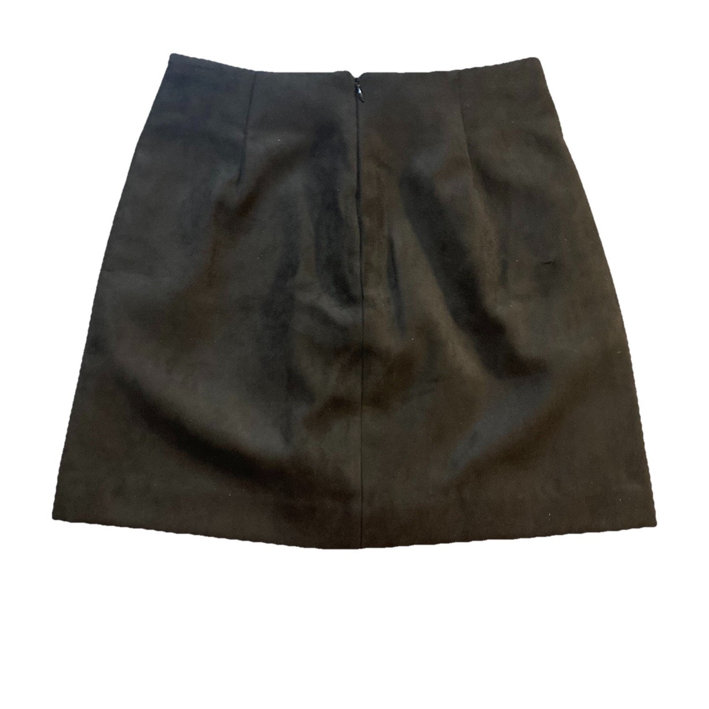 J.Crew Faux-Suede Button-Front A-Line Skirt WITH POCKETS