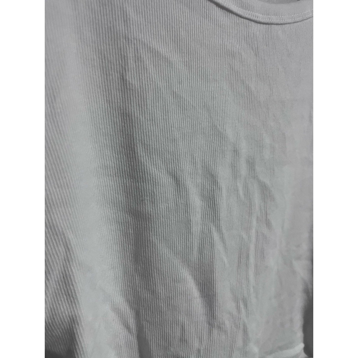 Aritzia Camisole Womens L White Ribbed Knit Scoop Neck Strappy Tank Slim Casual